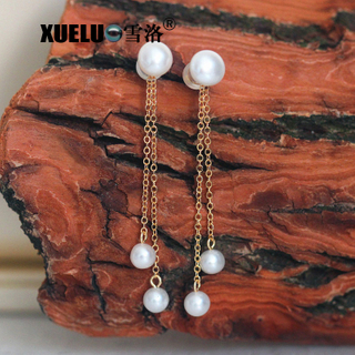 Fashion Natural Cultural Freshwater Pearl Earrings (XL140125)