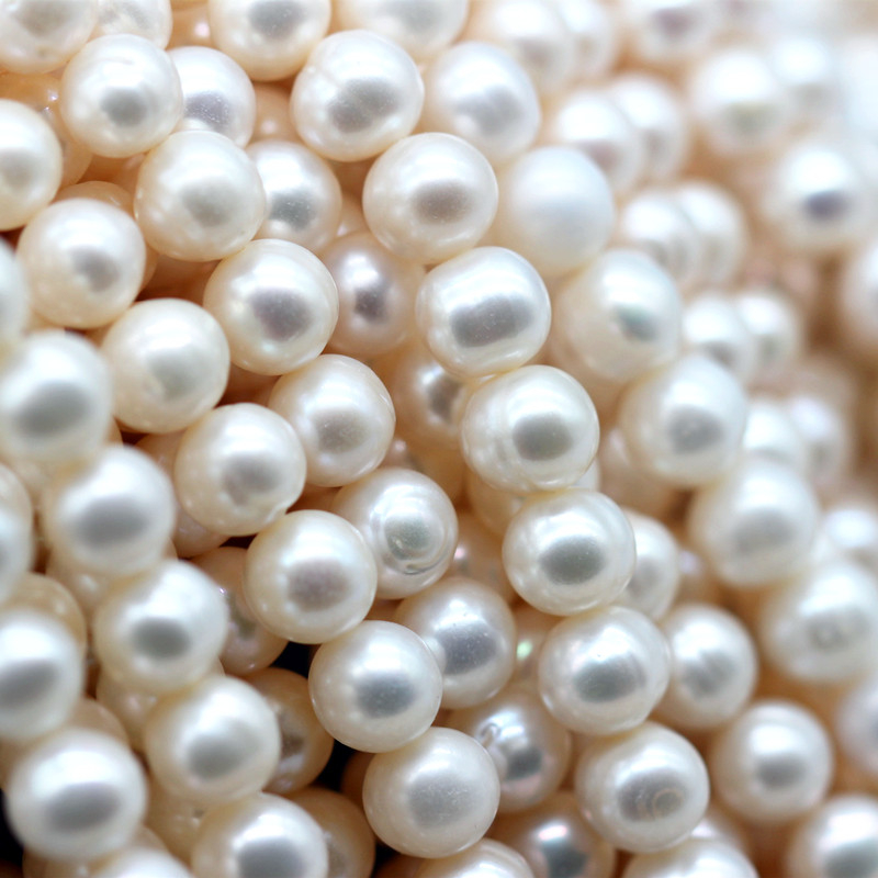  8-9mm AA Round Natural Cultured Freshwater Pearl Strings Wholesale, Zhuji Pearl (XL180112) 