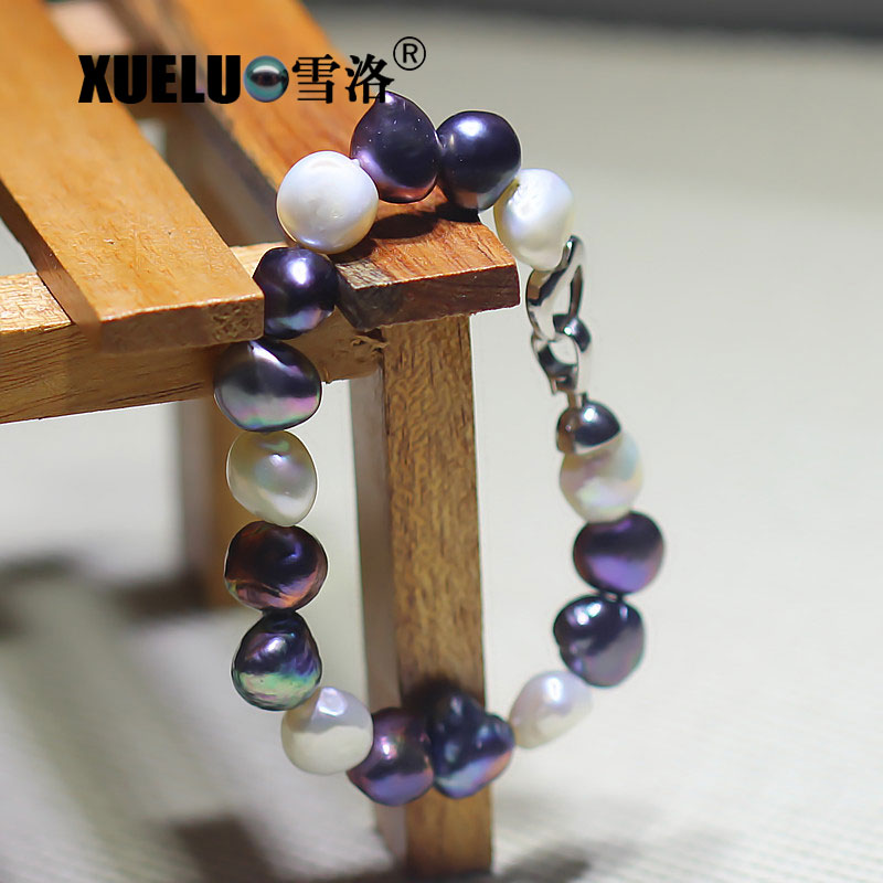 Fashionable Natural Real Chinese Cultured Freshwater Pearl Bracelet (XL150064)