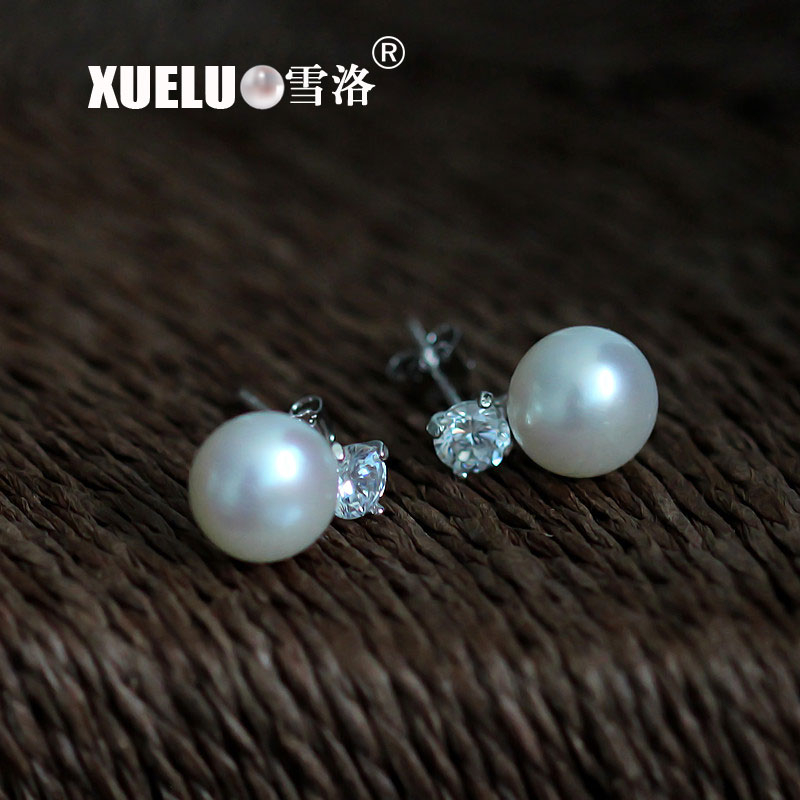 Fashion Queen Design Natural Cultured Freshwater Pearl Earrings (XL140058)