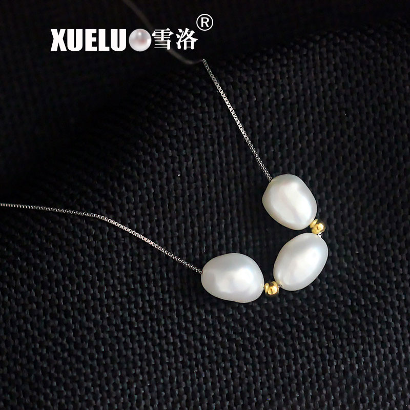 Silver Fashion Baroque Pearl Jewelry Freshwater Pearl Necklace (XL120041) 