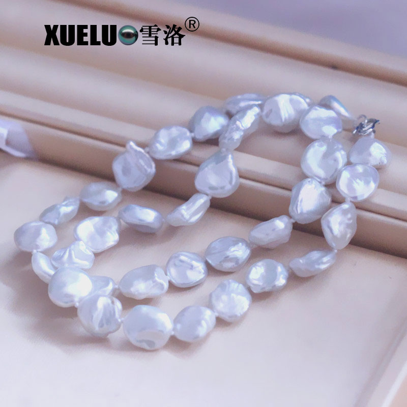 High Quality Keshi Baroque Natural Cultured Freshwater Pearl Necklace (XL120063)
