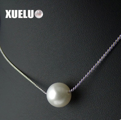 925 Sterling Silver White Lucky Bead Necklace（XL120007)