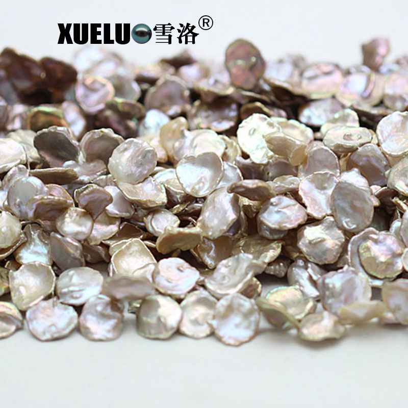 14-15mm AAA Keshi Baroque Natural Genuine Baroque Freshwater Pearl Strings (XL190030)