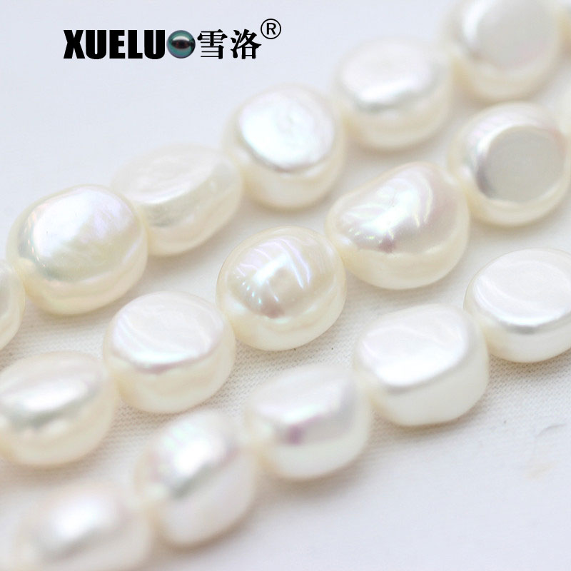 AAA Quality Large White Nugget Baroque Natural Cultured Freshwater Pearls Strings (XL190024)
