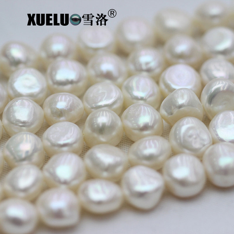 AAA High Quality Natural Nugget Baroque White Cultured Freshwater Pearl Strings (XL190019)