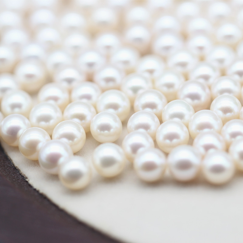 9mm Perfect Round White Freshwater Loose Pearls Beads(XL110052