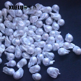 14-16mm Large Nucleated Baroque White Freshwater Loose Pearls Beads(XL110043)