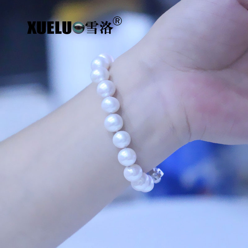 Fashion Jewelry 9-10mm Round Real Natural Cultured Fresh Water Pearl Bracelet (XL150117)