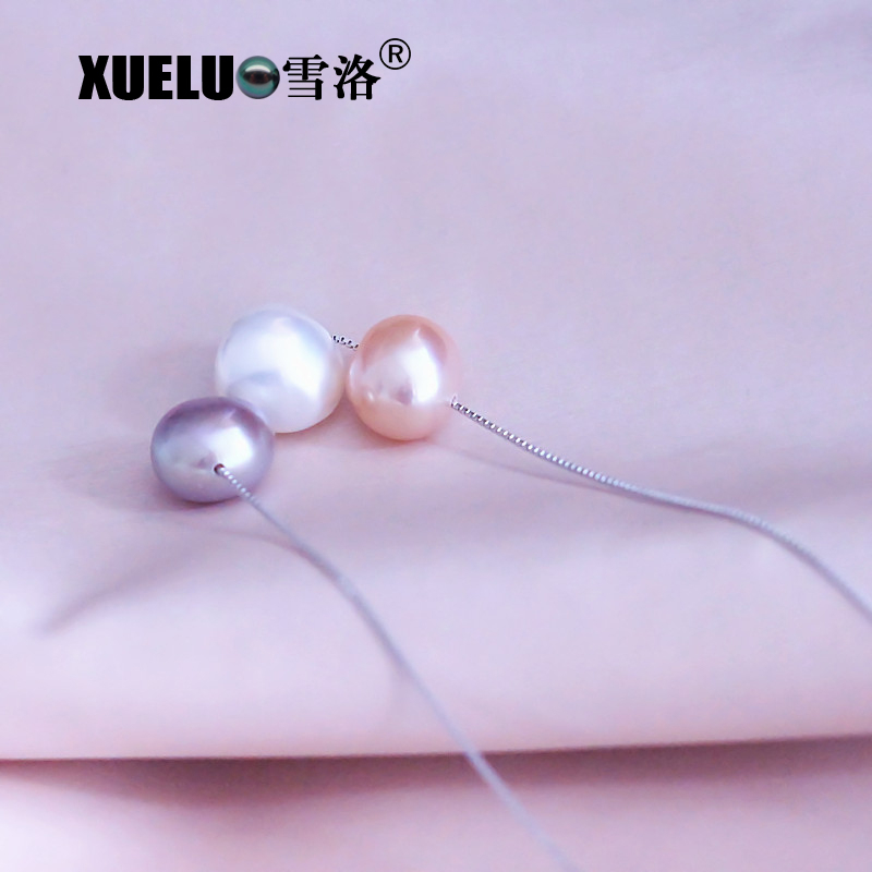 Fashion Silver Jewelry Natural Baroque Cultured Freshwater Pearl Necklace (XL120066)