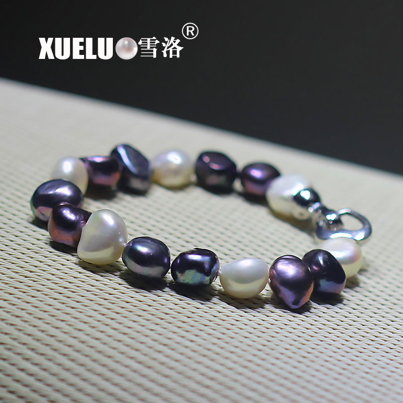 Fashionable Natural Real Chinese Cultured Freshwater Pearl Bracelet (XL150064)