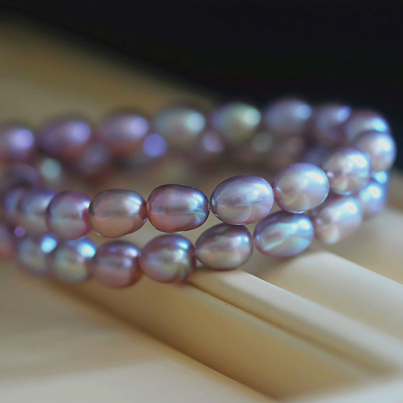 8-9mm Classic Lavender Freshwater Pearl Necklace（XL120049）