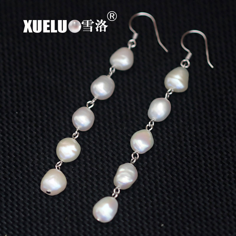 Fashion Baroque Natural Cultured Freshwater Pearl Earrings (XL140046)