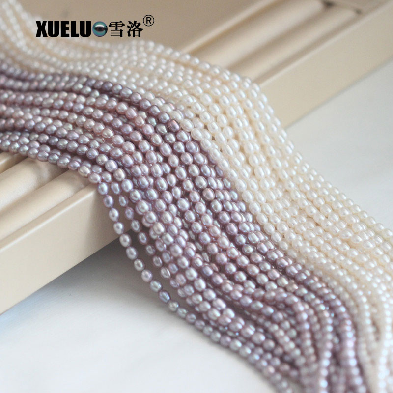 XL180002 Natural Cultured Freshwater Oval / Rice Pearl Strings Wholesale ,4-5mm ,AAA Quality