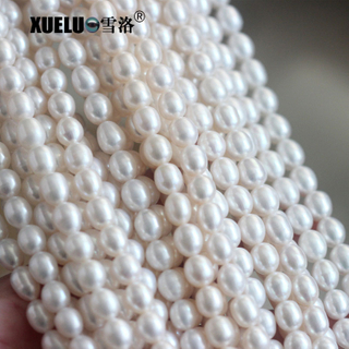 Natural Cultured Freshwater Oval / Rice Pearl Strings Wholesale (XL180001) ,9-10mm ,AAA Quality