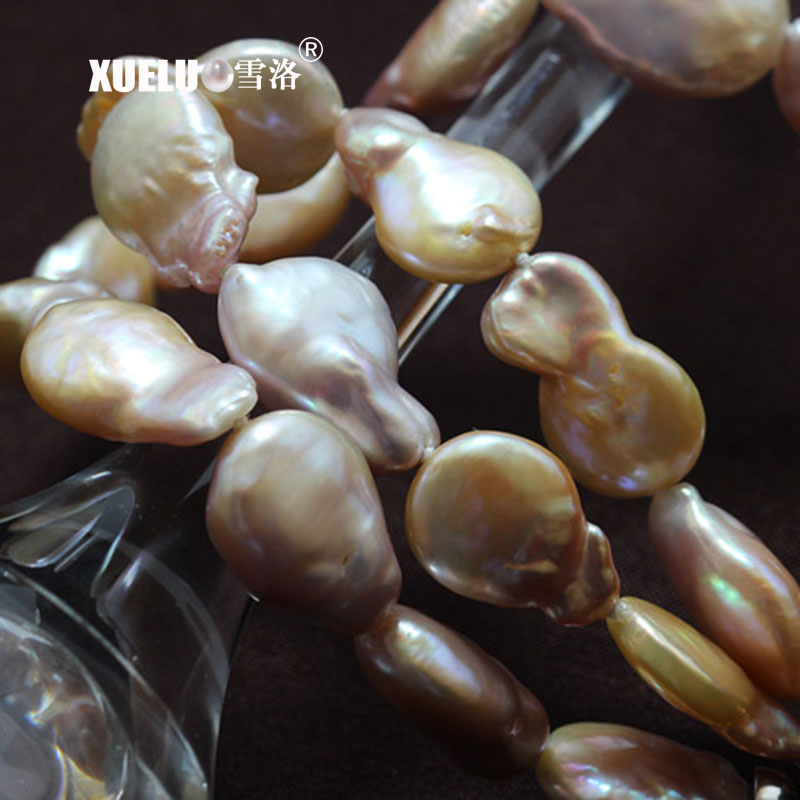 12-13mm AAA Quality Coin Baroque Freshwater Pearl Necklace（XL120094）