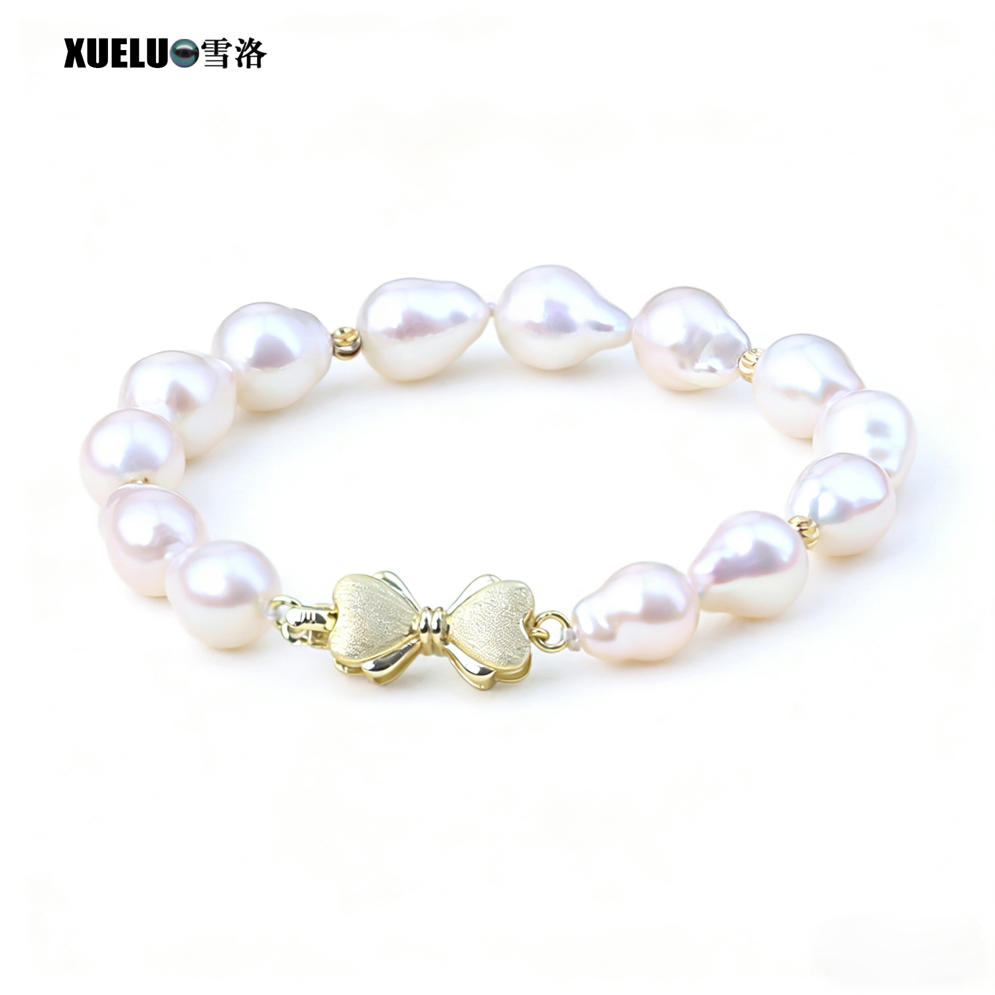 9-10mm Baroque Chinese Cultured Freshwater Pearl Bracelet (XL150158)