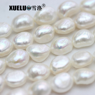 AAA High Quality White Cultured Nugget Baroque Freshwater Pearl Strings Wholesale (XL190023)