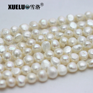 White Natural Real Cultured Freshwater Baroque Pearl Strings (XL190022)