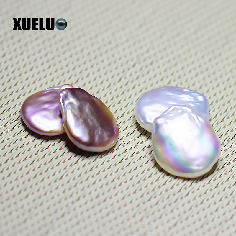 13-14mm Large Coin Lavender Freshwater Loose Pearls Beads(XL110021)