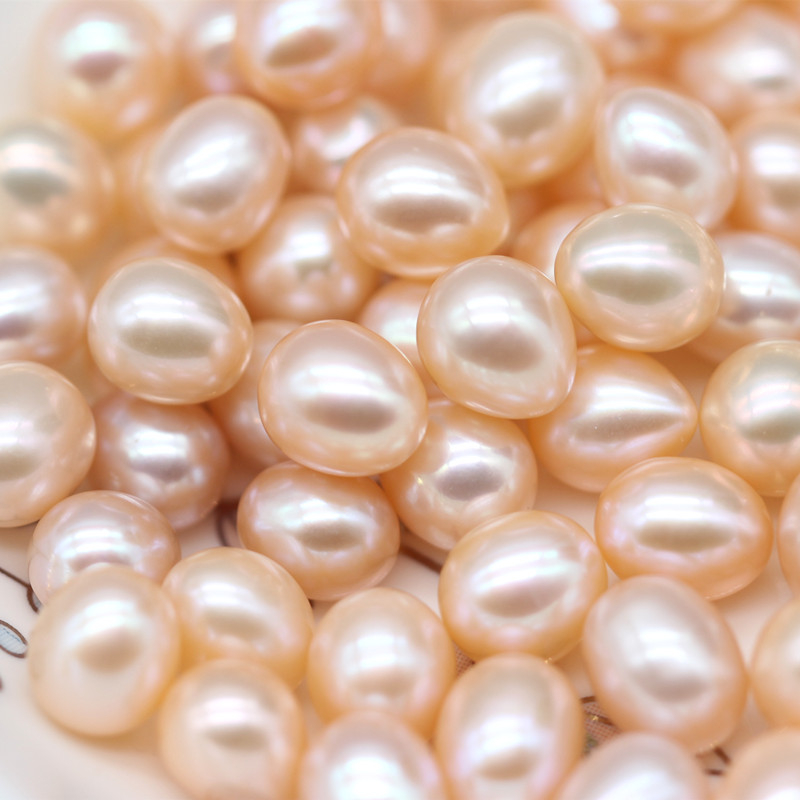 8-9mm Rice(Oval) Baroque Purple Freshwater Loose Pearls Beads(XL110053)