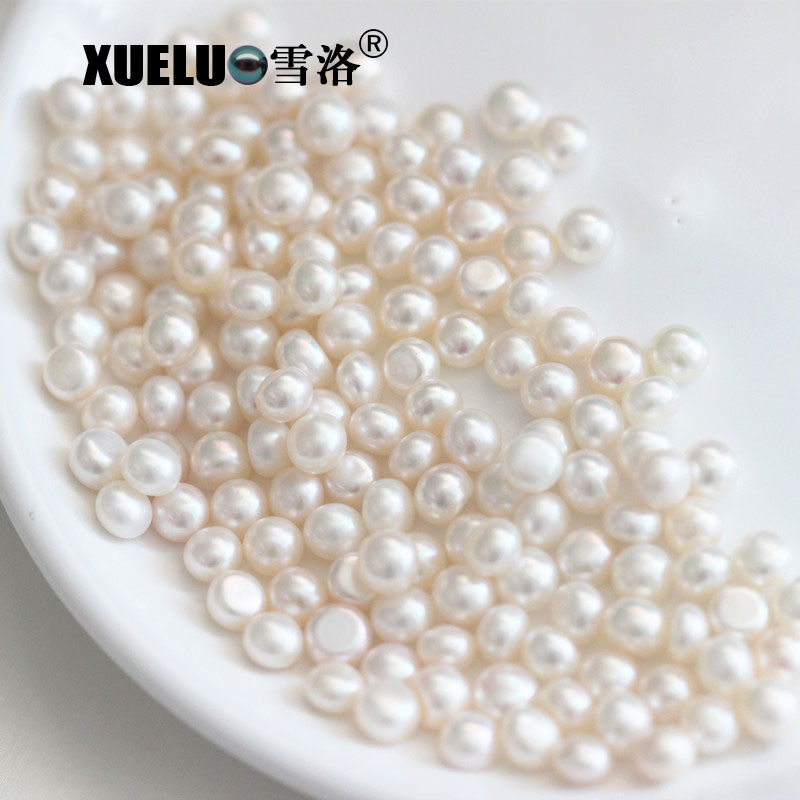 6-7mm Button Round White Freshwater Loose Pearls Beads(XL110044)