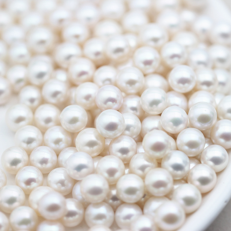  8mm Perfect Round White Freshwater Loose Pearls Beads(XL110049)