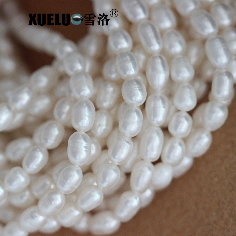 5-6mm B Quality Cheap White Natural Cultured Freshwater Pearls Strings (XL180015)