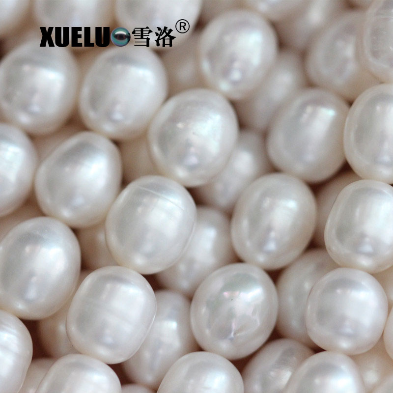 Cheap White Rice Shape Natural Cultured Freshwater Pearl Strings for Jewelry (XL180016)
