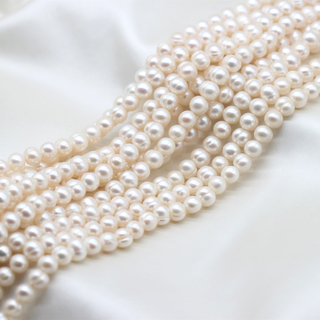 8-9mm Cheap Ringed Cultured Natural Freshwater Pearls Strings (XL180021)