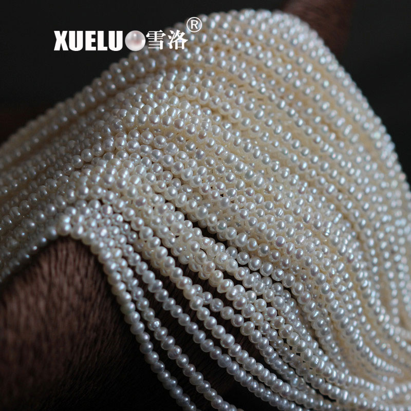 3-3.5mm Micro Small Round Cultured Freshwater Pearls Strings Manufacture (XL180066)