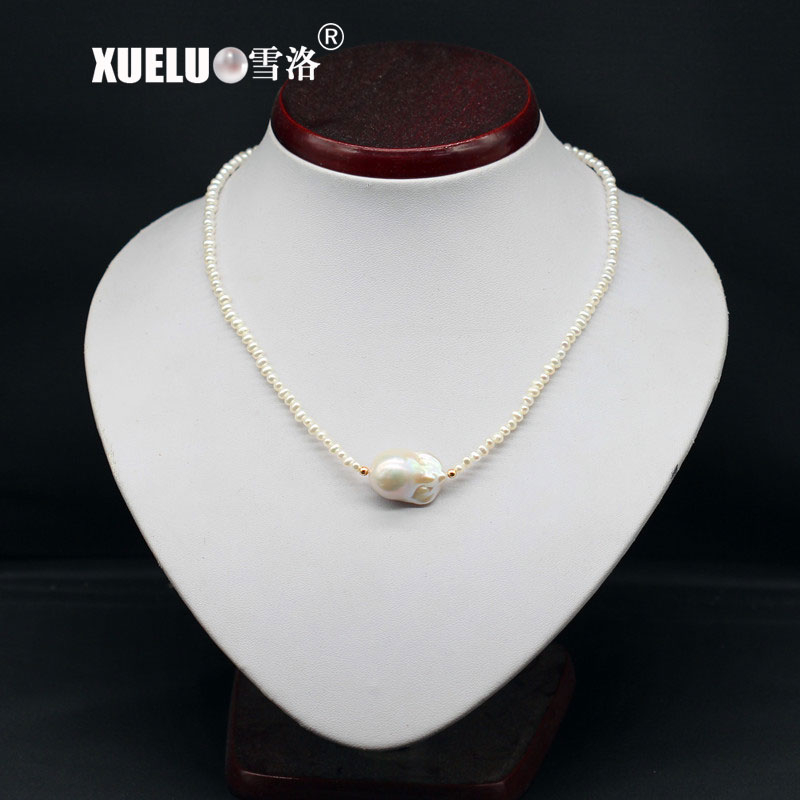 Charming Fashion Natural Cultured Freshwater Pearl Choker Necklace (XL120075)
