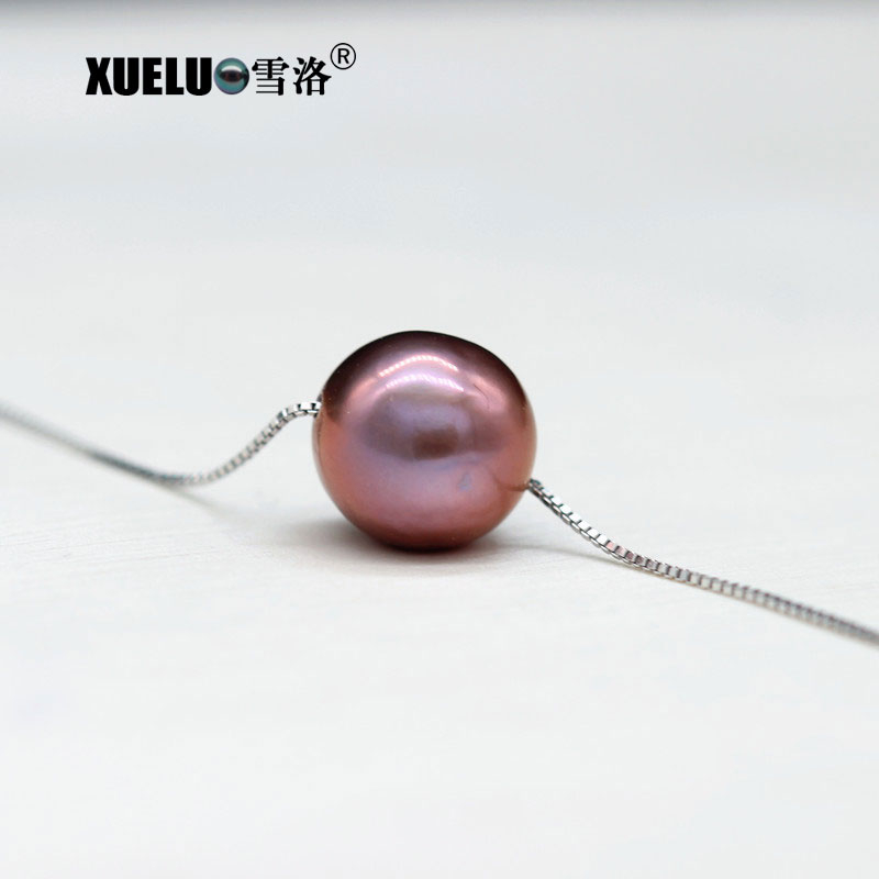 Fashion Silver Jewelry Round Baroque Real Freshwater Pearl Necklace (XL120073)