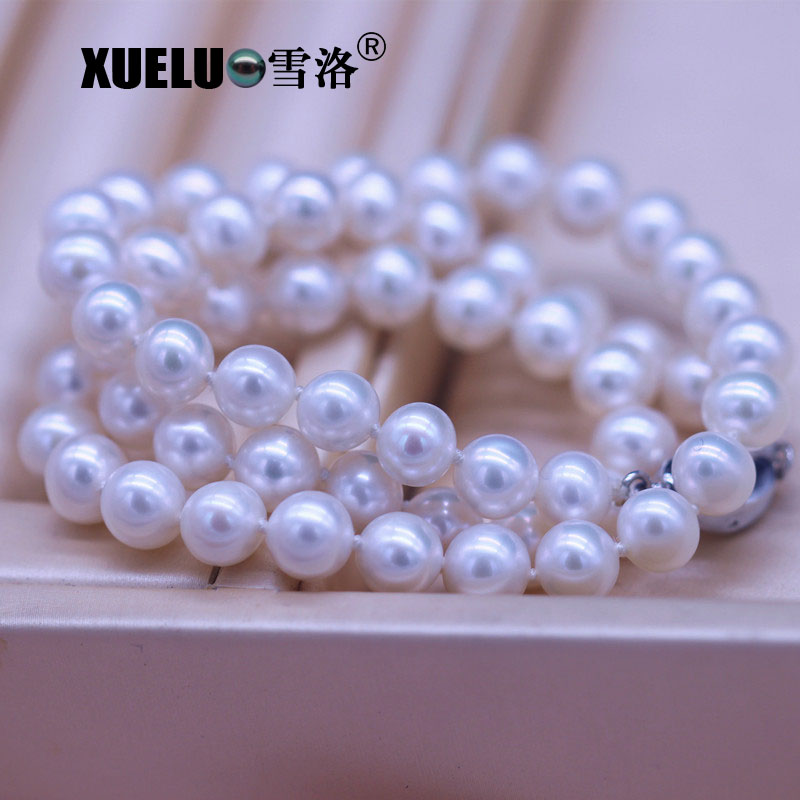 AAA High Quality Round Natural Cultured Freshwater Pearl Choker Necklace (XL120067)