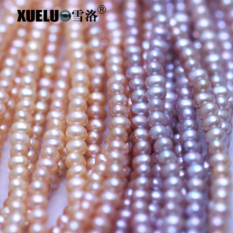 5-6mm AA Grade Medium Quality Round Natural Cultured Freshwater Pearl Strings for Making Necklace (XL180090) 