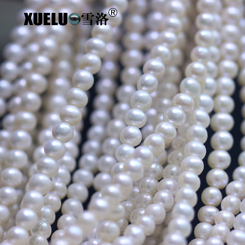  5-6mm Round AA+ Medium Quality Natural Cultured Fresh Water Pearls Wholesale (XL180091) 