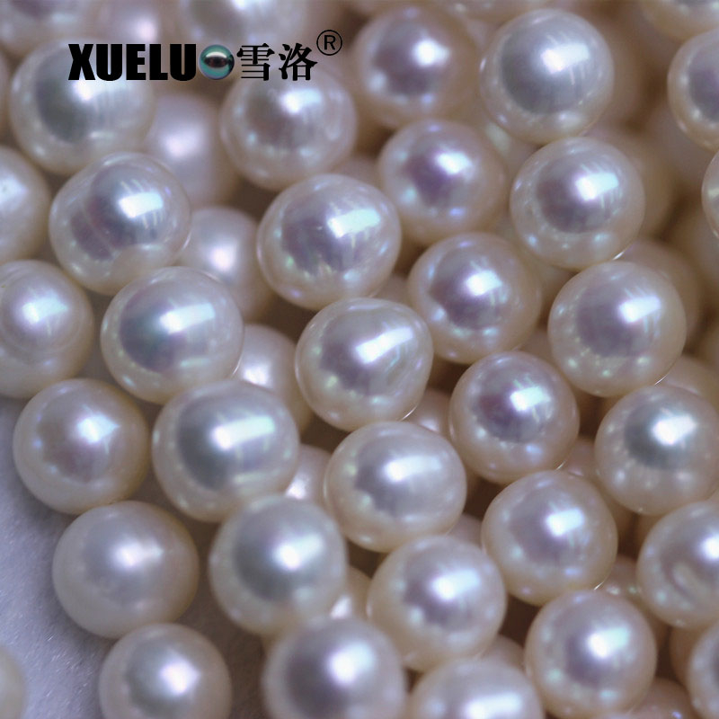 7-8mm AA Quality Round Natural Cultured Genuine Freshwater Pearls for Necklace (XL180094) 