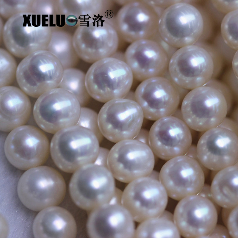 7-8mm AA Quality Round Natural Cultured Genuine Freshwater Pearls for Necklace (XL180094) 