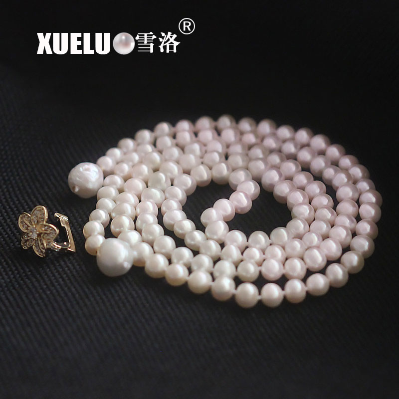  Fashion Pearl Jewelry Long Natural Freshwater Pearl Necklace (XL120036) 