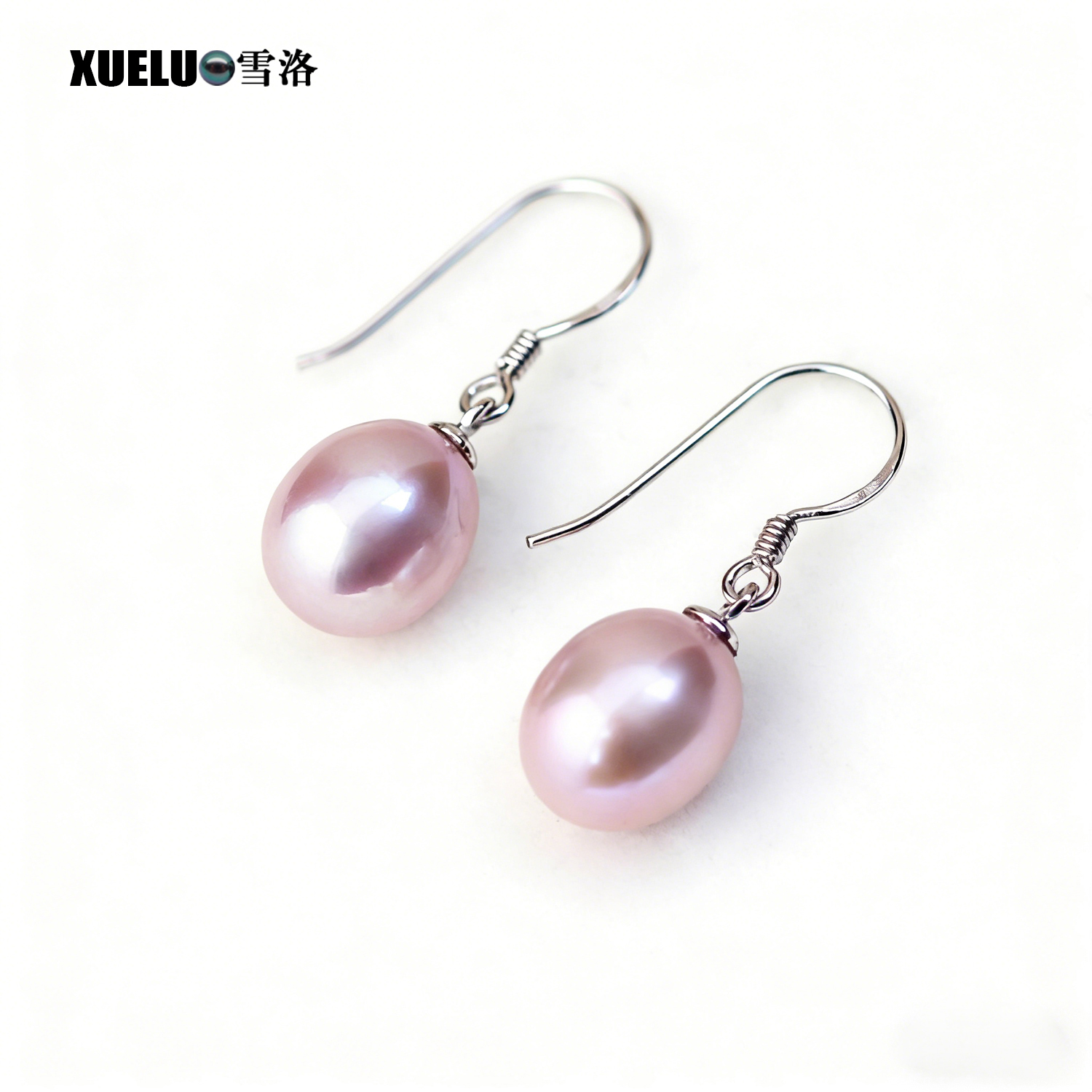 8-9mm/9-10mm Fashion Oval Chinese Cultured Freshwater Drop Pearl Earrings (XL140208)