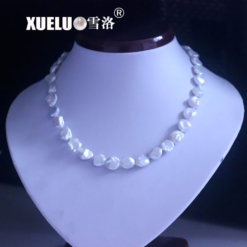 High Quality Keshi Baroque Natural Cultured Freshwater Pearl Necklace (XL120063)