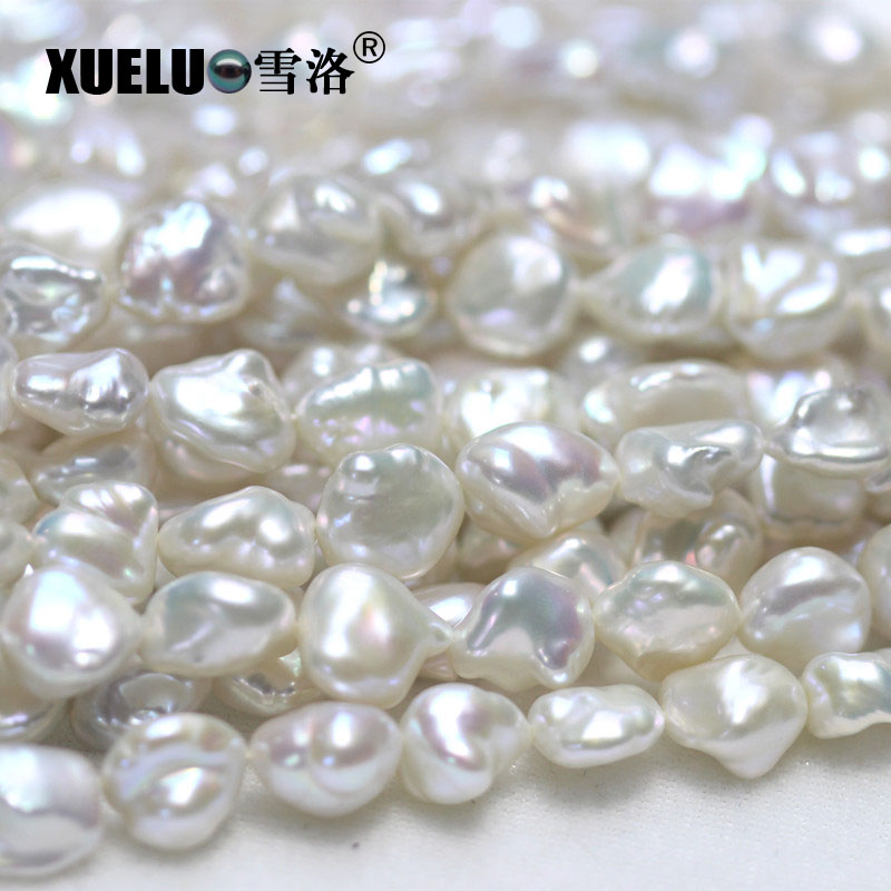 White Natural Cultured Freshwater Keshi Baroque Pearl Strings (XL190008)