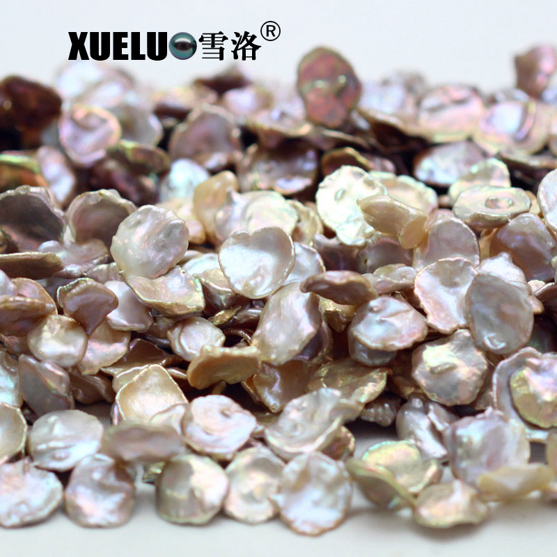 14-15mm AAA Keshi Baroque Natural Genuine Baroque Freshwater Pearl Strings (XL190030)