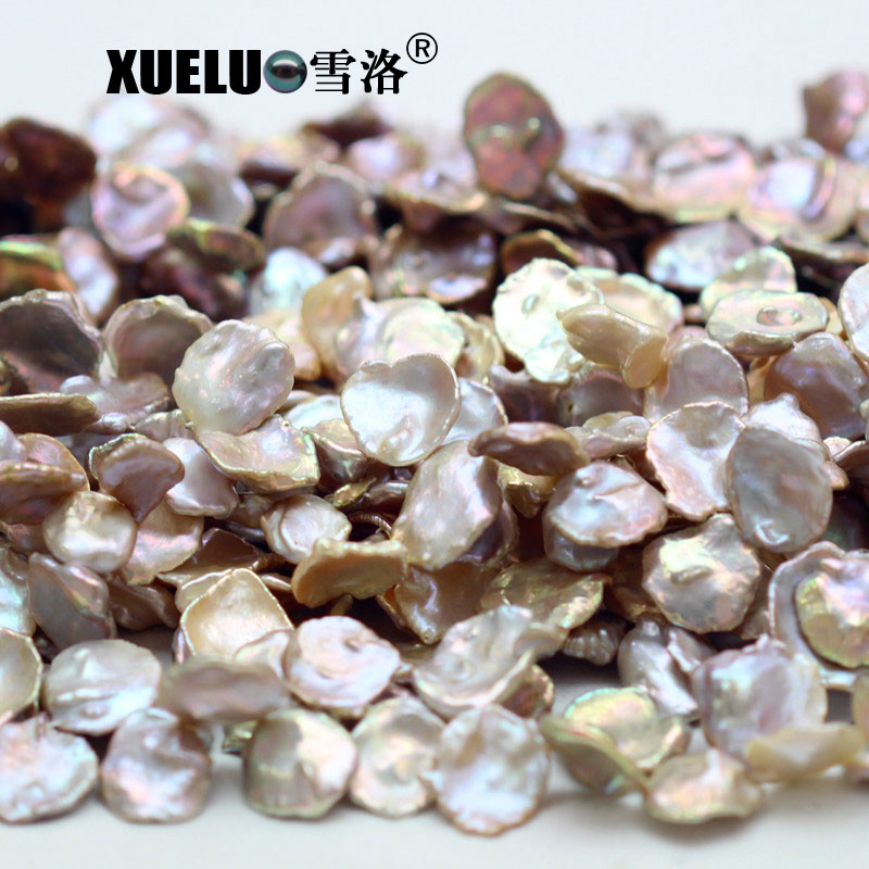 14-15mm AAA Keshi Baroque Natural Genuine Baroque Freshwater Pearl Strings (XL190030)