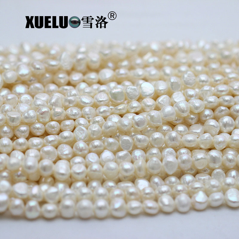 White Natural Real Cultured Freshwater Baroque Pearl Strings (XL190022)