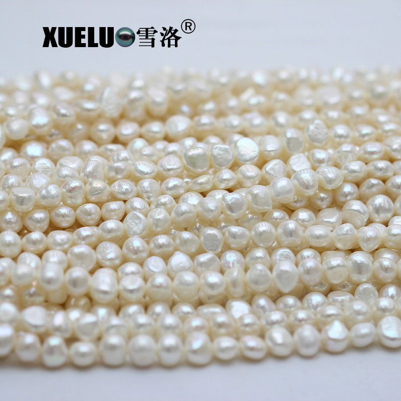White Natural Real Cultured Freshwater Baroque Pearl Strings (XL190022)