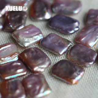 Baroque Square Lavender Freshwater Loose Pearl Beads (XL110004)