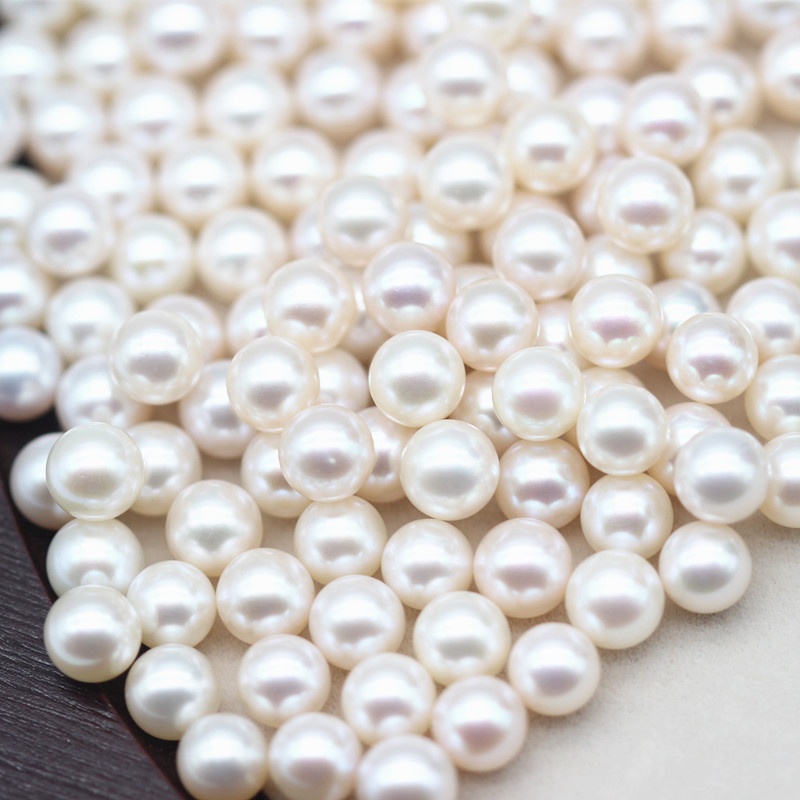 9mm Perfect Round White Freshwater Loose Pearls Beads(XL110052