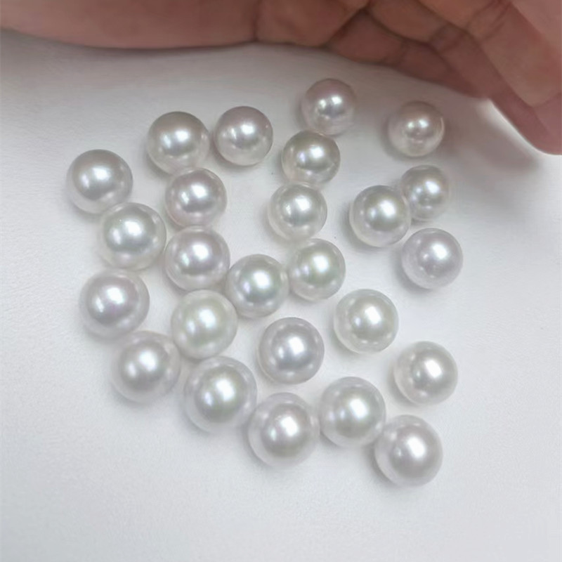 13-14mm Big Perfect Round White Freshwater Loose Pearls Beads(XL110057)