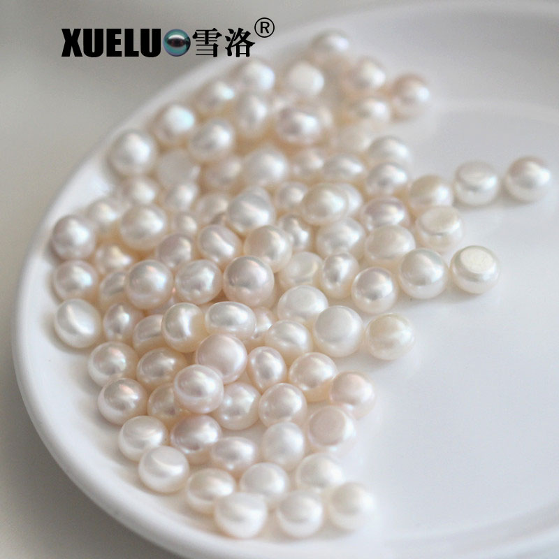 8-9mm Button Round White Freshwater Loose Pearls Beads(XL110045)